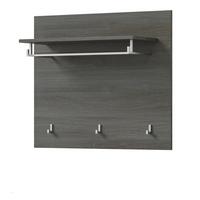 GARDEROBENPANEEL grau 80 x 70 cm, Flurgarderobe mit Kleiderstange und Haken - Grau, Holzwerkstoff/Metall (80/70/27cm) - Inn.Furn