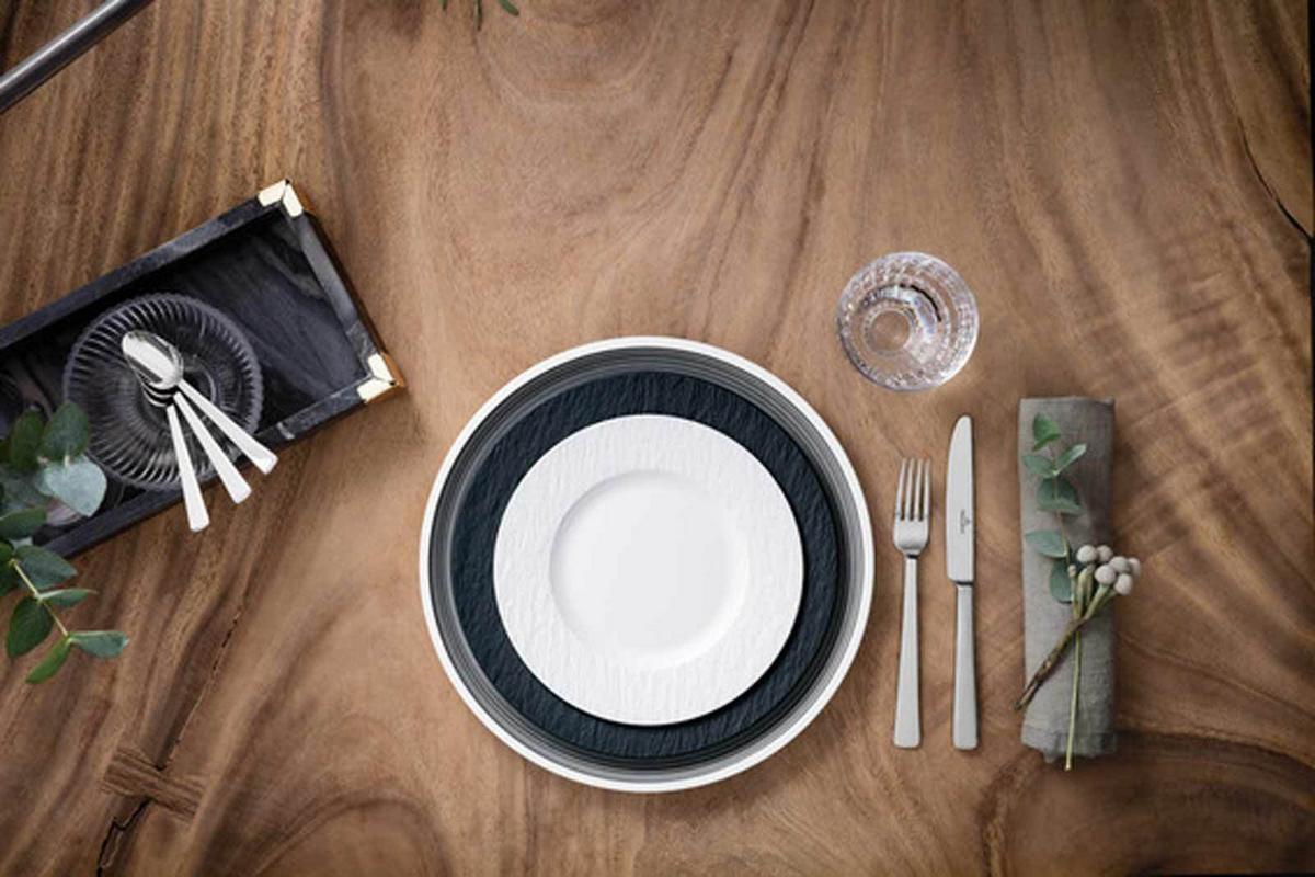 TAFELSERVICE Manufacture Rock weiß 16-tlg. - Weiß, Keramik (2/2/2cm) - Villeroy & Boch