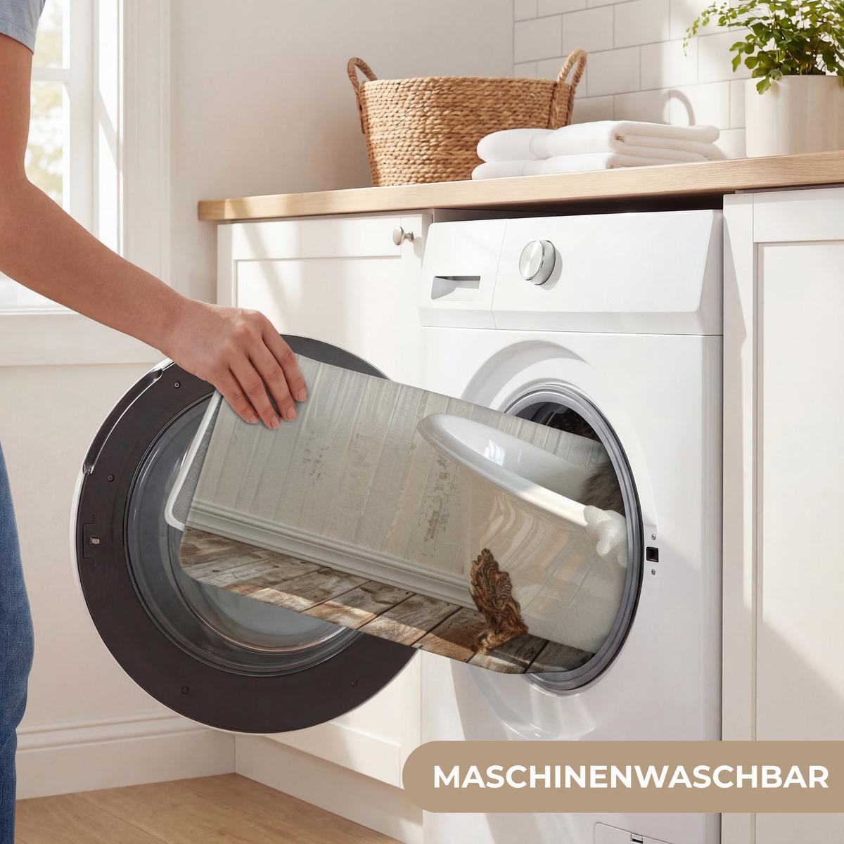 BADEMATTE Esel - Tiere - Badewanne - Schaumstoff 120x60 cm - Creme, Textil (120/60cm) - OnlyWow