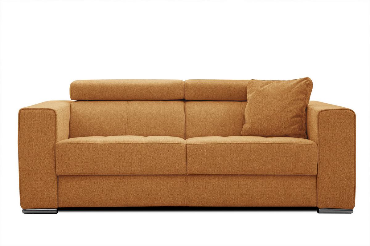 SOFA QUARTZ 3-Sitzer, orange - Orange, Holzwerkstoff/Textil (202/80/102cm) - Wozimo
