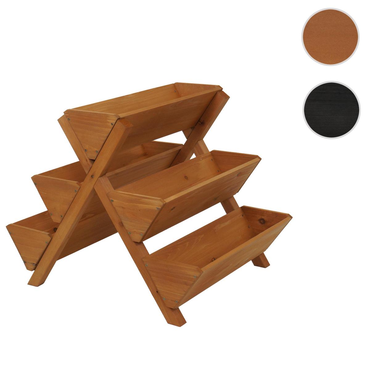 PFLANZTREPPE Braun - Braun, Holz (56/56/70cm) - MCW