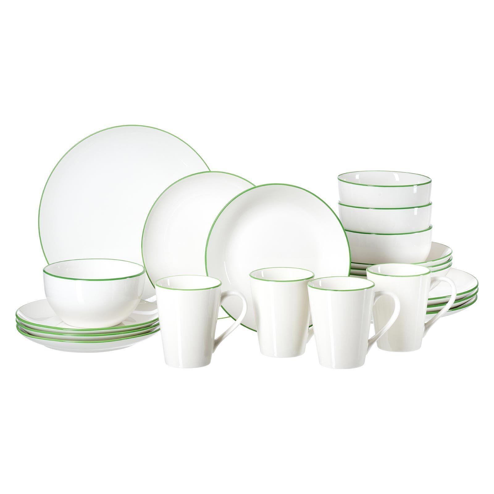 KOMBI-SET Adela grün 20-tlg. - Grün, Keramik (2/2/2cm) - Ritzenhoff Breker