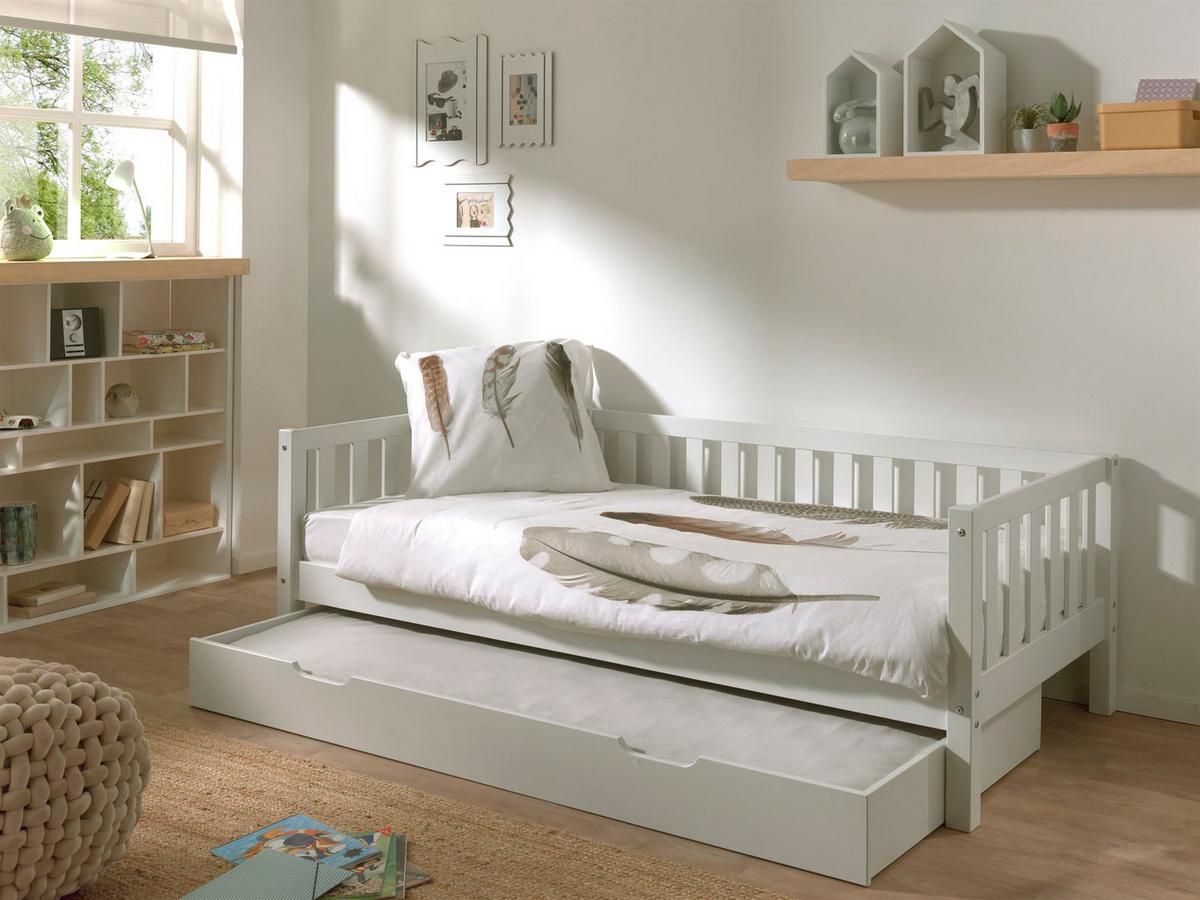 KOJENBETT Karena 211x68x98 aus Massivholz in Weiß - Weiß, Holz (90/200cm) - 58aufmkessel