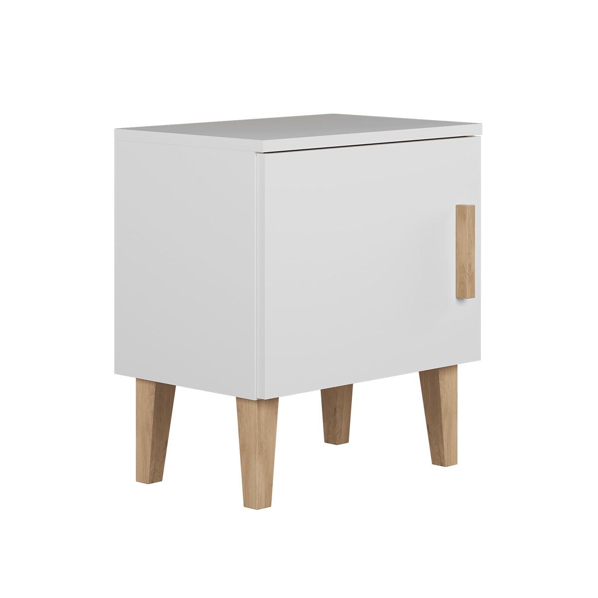 NACHTTISCH Kubi Weiß - Weiß, Holzwerkstoff (50/34/56cm) - Petits-meubles