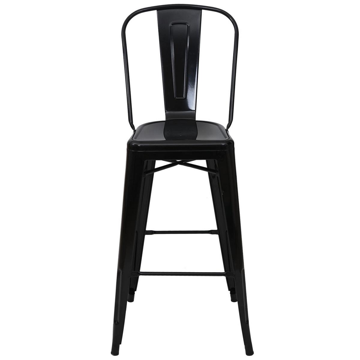 BARHOCKER METALL Schwarz 2er-Set - Schwarz, Metall (50/117/45cm) - MCW