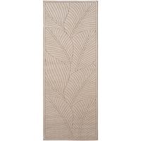 LÄUFER Outdoor, Fußbodenheizung-geeignet, mit Blattmotiv, ENGADIN in Beige, 80 x 150 cm - Beige, Textil (80/150cm) - KADIMA DESIGN