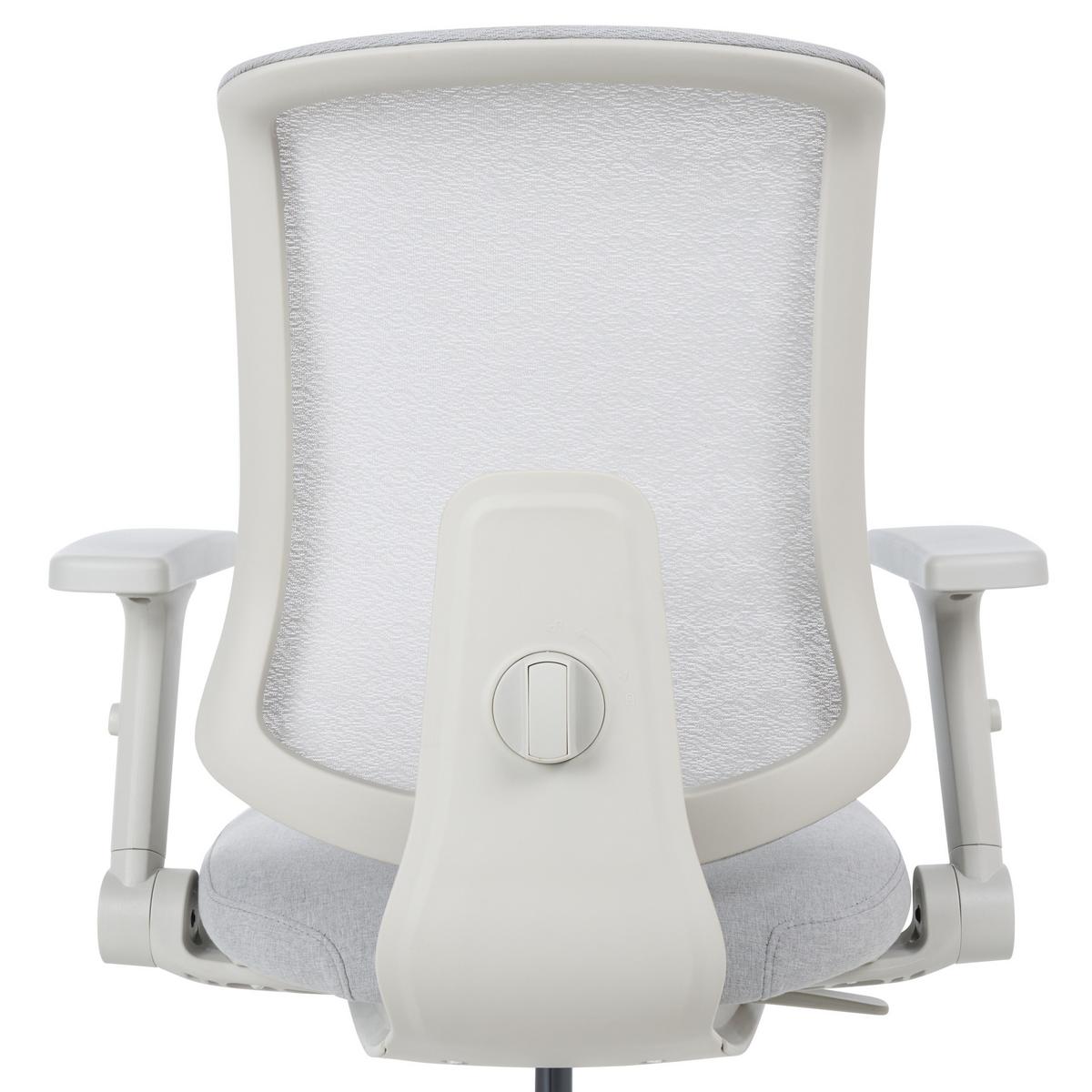 BÜROSTUHL Stoff Hellgrau Sero - Hellgrau/Grau, Textil (66/95/58cm) - Beliani