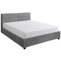 POLSTERBETT Aurea Doppelbett 160x200 cm mit Schublade und und Taschenfedernmatratze 26 cm, Chenille-Stoff, Grau - Schwarz/Grau, Textil (160/200cm) - Beautysofa