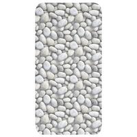 BADEMATTE Steine - Grau - Oval 60x120 cm - Hellgrau, Textil (60/120cm) - OnlyWow