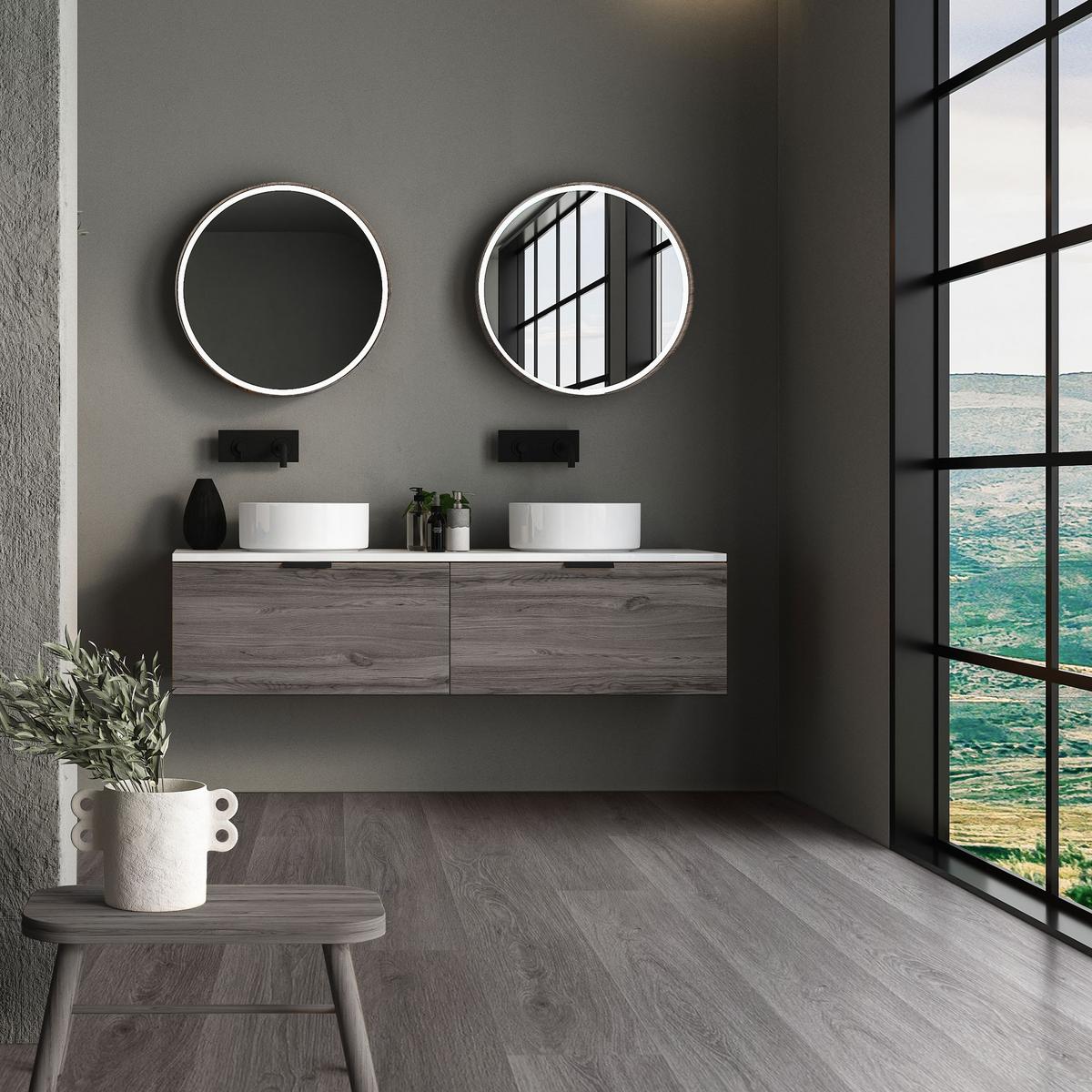 VINYLBODEN Click 3,08m²/14 Dielen Windswell Hickory Eiche - Grau, Kunststoff (122/18/0.42cm) - ML-DESIGN