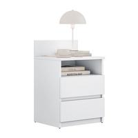 NACHTTISCH HANA M1 Weiß - Weiß, Holzwerkstoff (40/59/32cm) - Lookway