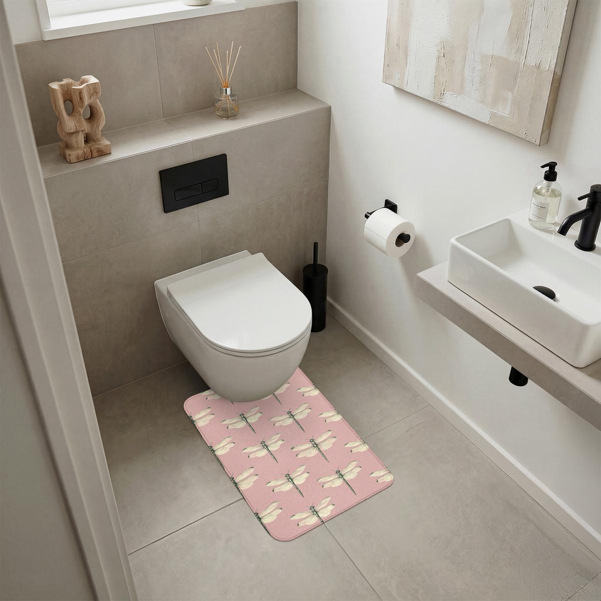 WC-VORLEGER Lillibells - Muster - Rosa WC Teppich 40x60 cm - Rosa, Textil (40/1cm) - OnlyWow