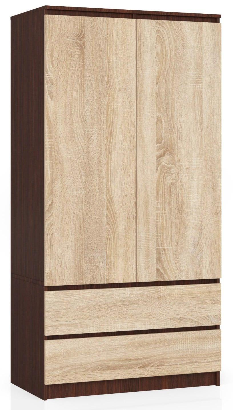 KLEIDERSCHRANK Dunkelbraun, Eiche Sonoma 180/90/51 - Dunkelbraun, Holzwerkstoff (90/180/51cm) - RAUMHIRSCH FURNITURE