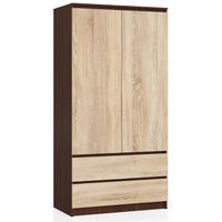 KLEIDERSCHRANK Dunkelbraun, Eiche Sonoma 180/90/51 - Dunkelbraun, Holzwerkstoff (90/180/51cm) - RAUMHIRSCH FURNITURE