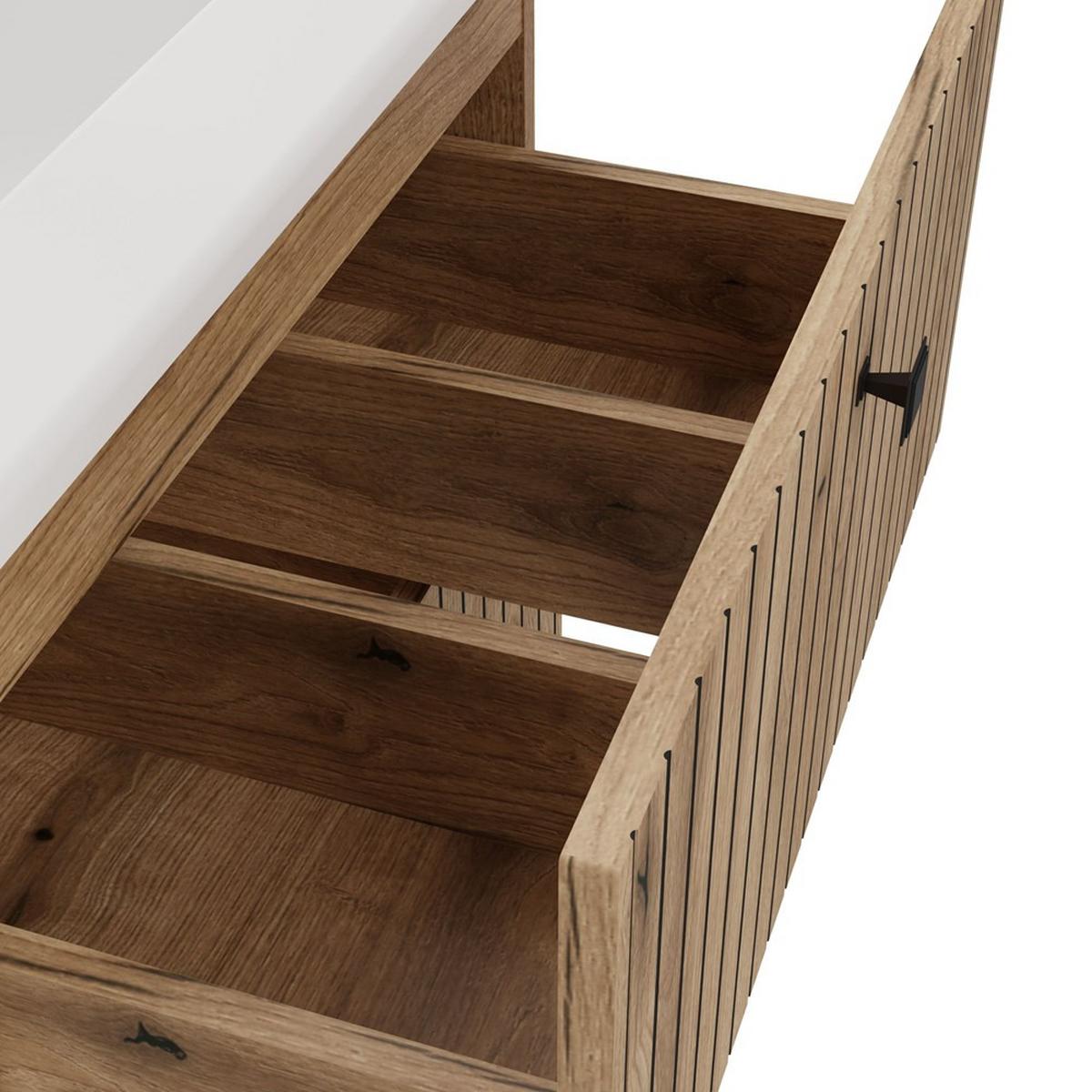 WASCHBECKENUNTERSCHRANK eiche 60/59/47 - Eichefarben, Holzwerkstoff (60/59/47cm) - RAUMHIRSCH FURNITURE