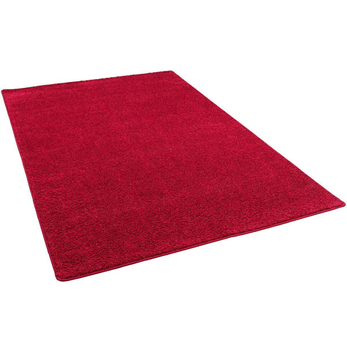 HOCHFLOR VELOURS TEPPICH MONA - Rot, Textil (80/200cm) - Snapstyle