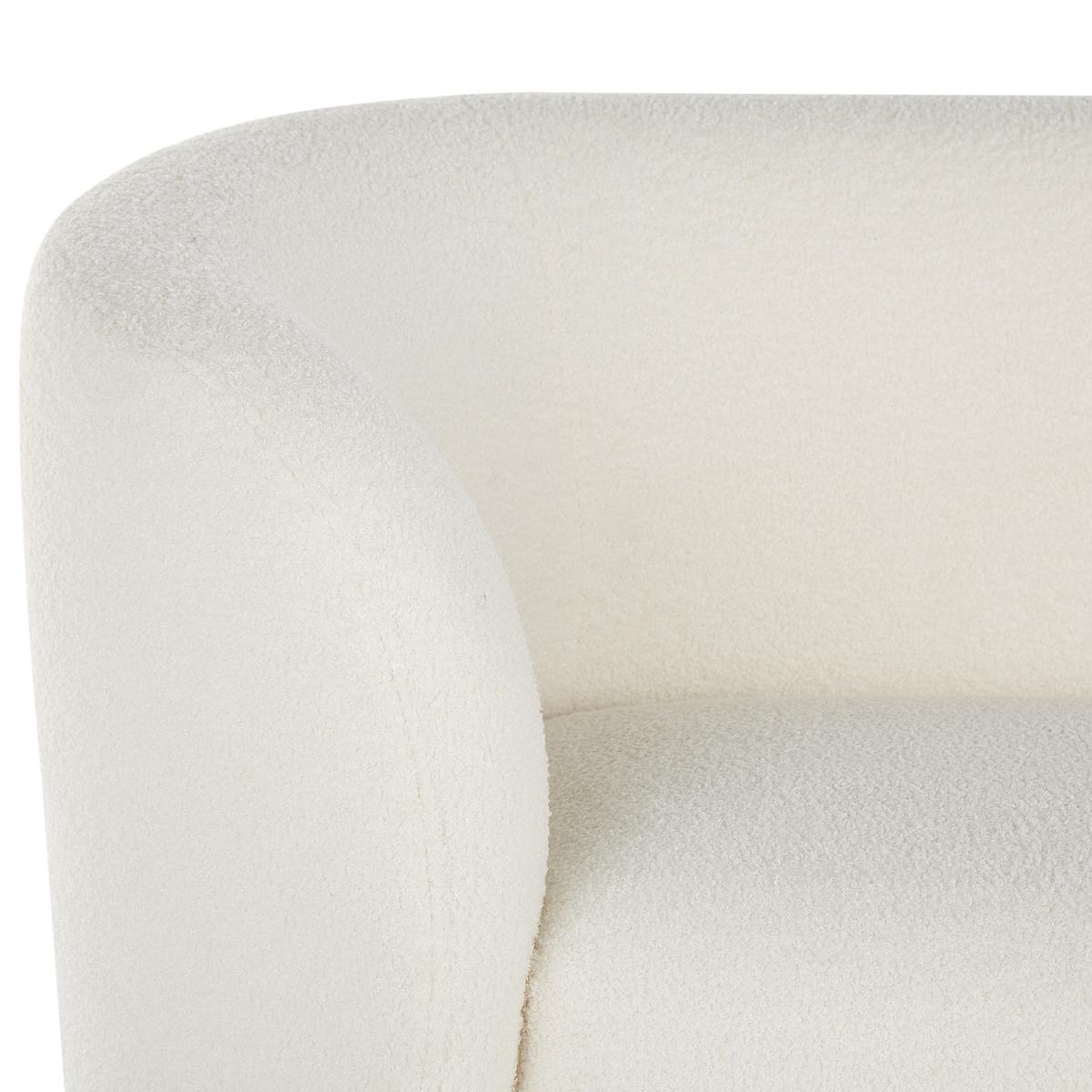 3-SITZER-SOFA Polyester Weiß Loen - Weiß, Textil (200/79/70cm) - Beliani