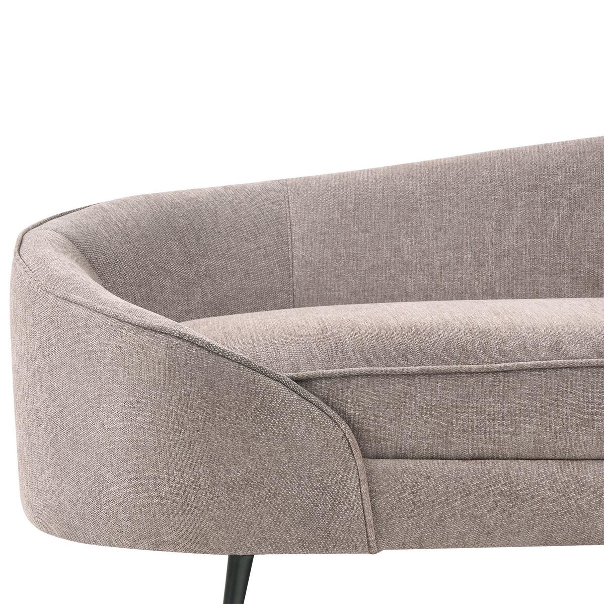 2-SITZER-SOFA Stoff Braun Savar - Schwarz/Braun, Textil (183/69/84cm) - Beliani