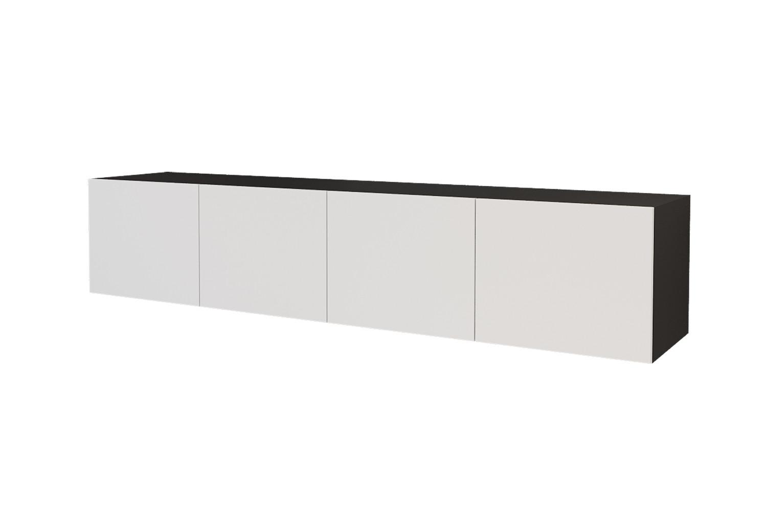 LOWBOARD ELIO-W 2x100x40x40 cm - Schwarz / Weiß - Schwarz, Holzwerkstoff (200/40/40cm) - ALTDECOR