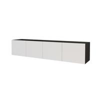 LOWBOARD ELIO-W 2x100x40x40 cm - Schwarz / Weiß - Schwarz, Holzwerkstoff (200/40/40cm) - ALTDECOR