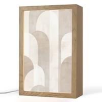 TISCHLEUCHTE Abstrakte Bögen - Modern - Beige 20x30 cm - Buche Kolonial, Holzwerkstoff (8/20/30cm) - OnlyWow