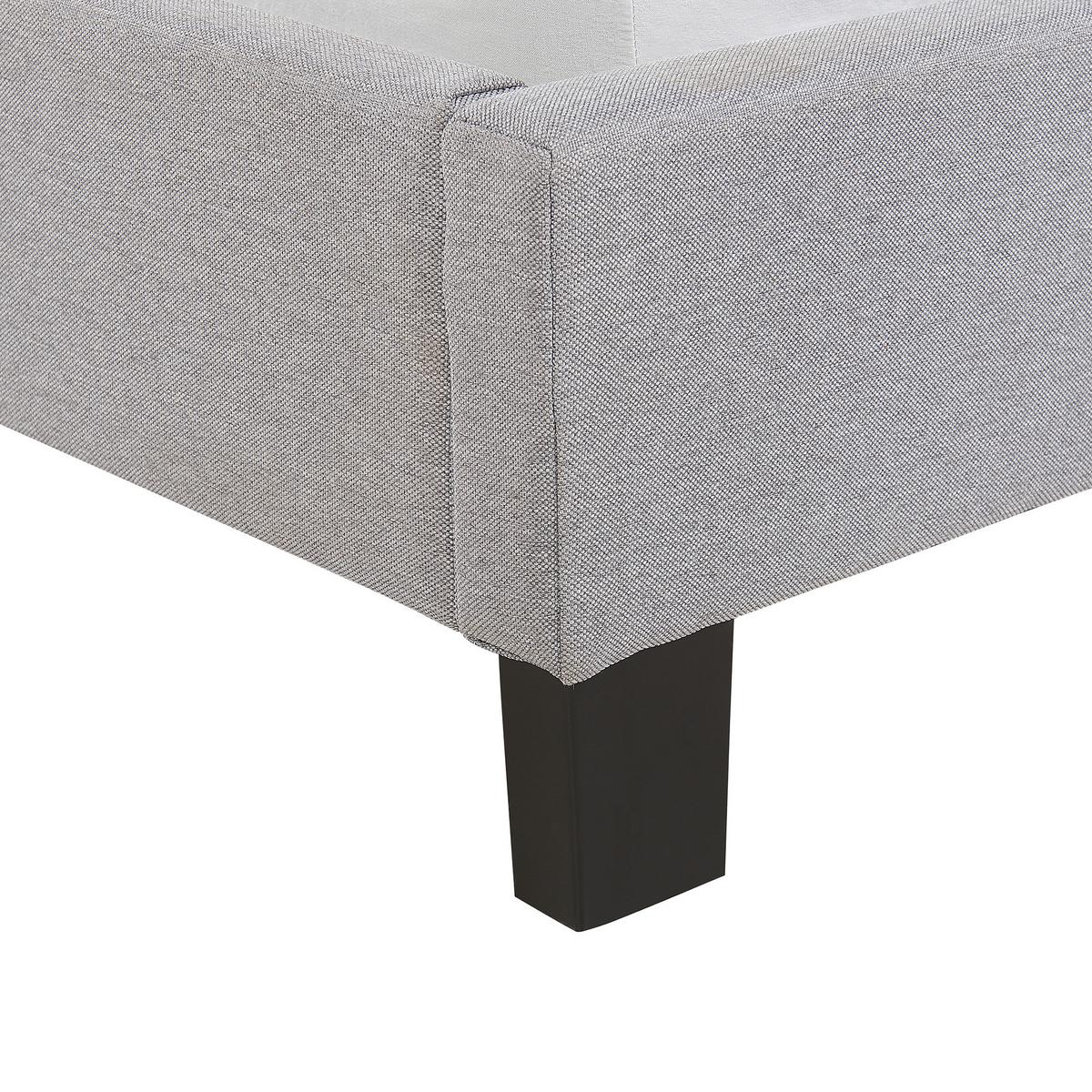 POLSTERBETT 140/200cm Hellgrau Poitiers - Hellgrau, Textil (140/200cm) - Beliani