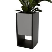 BLUMENKASTEN - Dunkelgrau, Holzwerkstoff (22.6/45/22.62cm) - RAUMHIRSCH FURNITURE