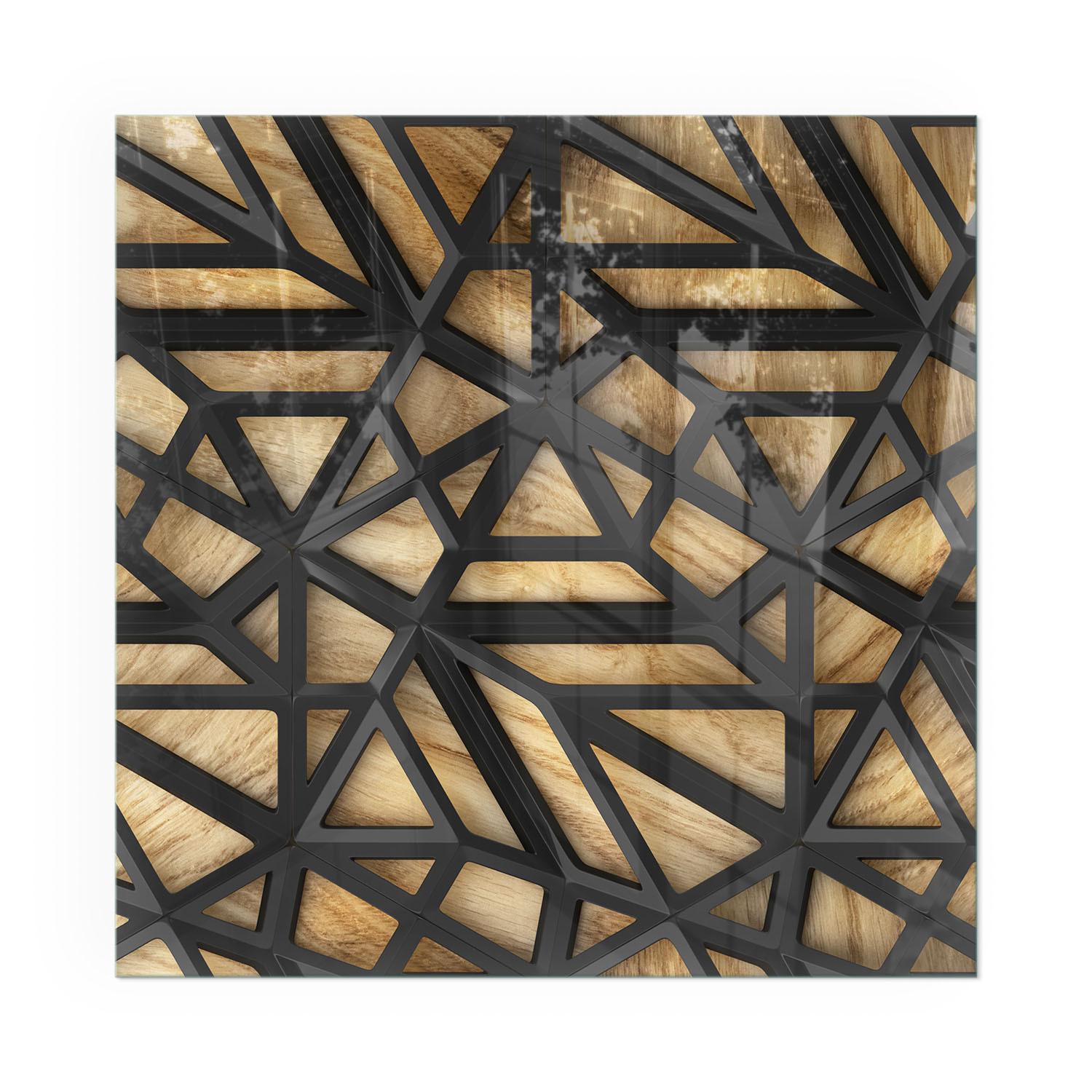 GLASPLATTE für Kamin 60x60 cm - Braun, Glas (60/60/0.4cm) - TULUP