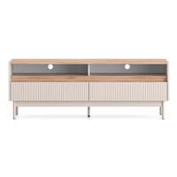 TV-LOWBOARD Dunea Kaschmirgrau/Eichenholzoptik 154/40/55 cm - Taupe/Beige, Holzwerkstoff/Metall (154/55/40cm) - Selsey