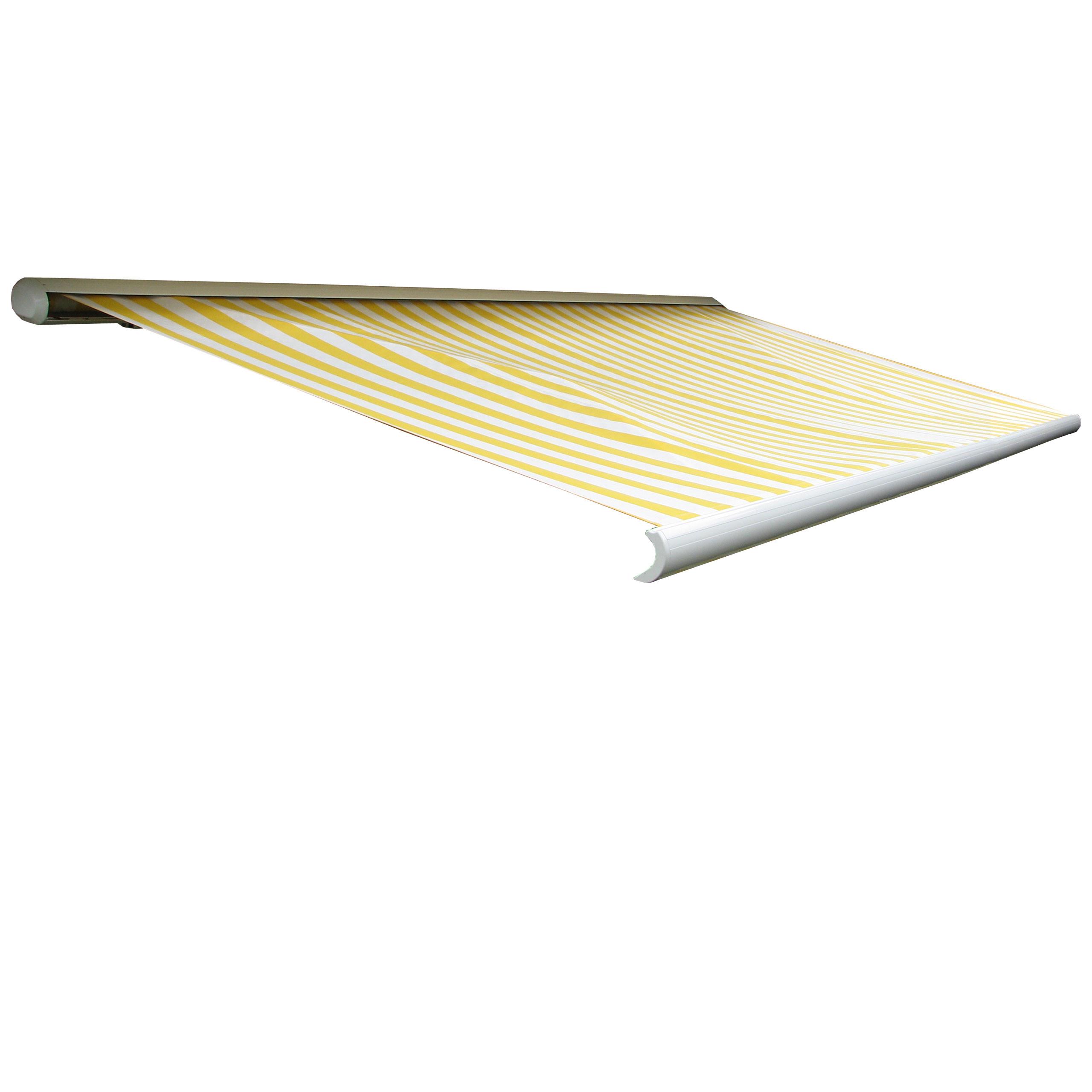 ELEKTRISCHE KASSETTENMARKISE Gelb, Weiß - Gelb/Weiß, Textil (400/23/300cm) - MCW