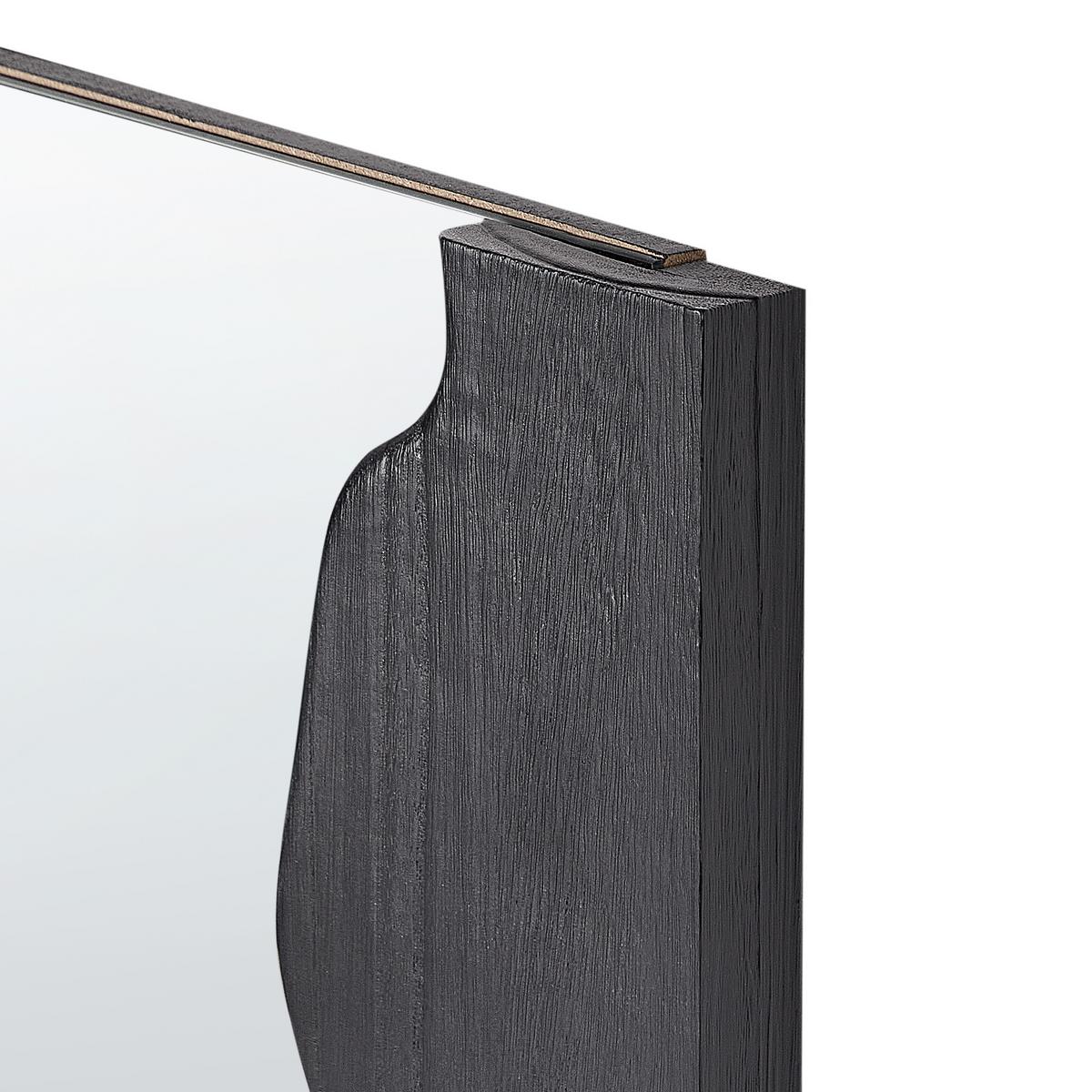 WANDSPIEGEL 75/175 cm Paulownia-Holz Schwarz Saullcet - Schwarz, Holz (75/175/4cm) - Beliani