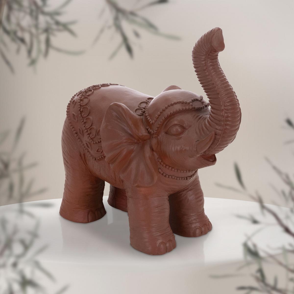 DEKO ELEFANT Figur Braun 36x19x39 cm aus Kunststoff - Braun, Keramik (19/39/36cm) - ML-DESIGN