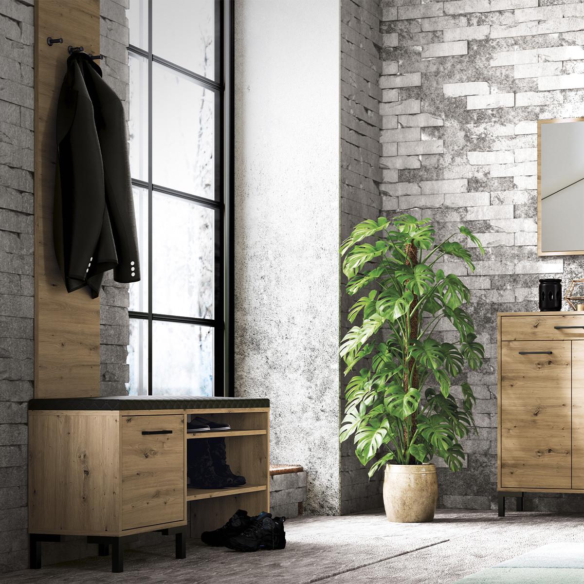 EINGANGSMÖBEL Liora Holz - Braun, Holzwerkstoff (35/145/2cm) - Petits-meubles