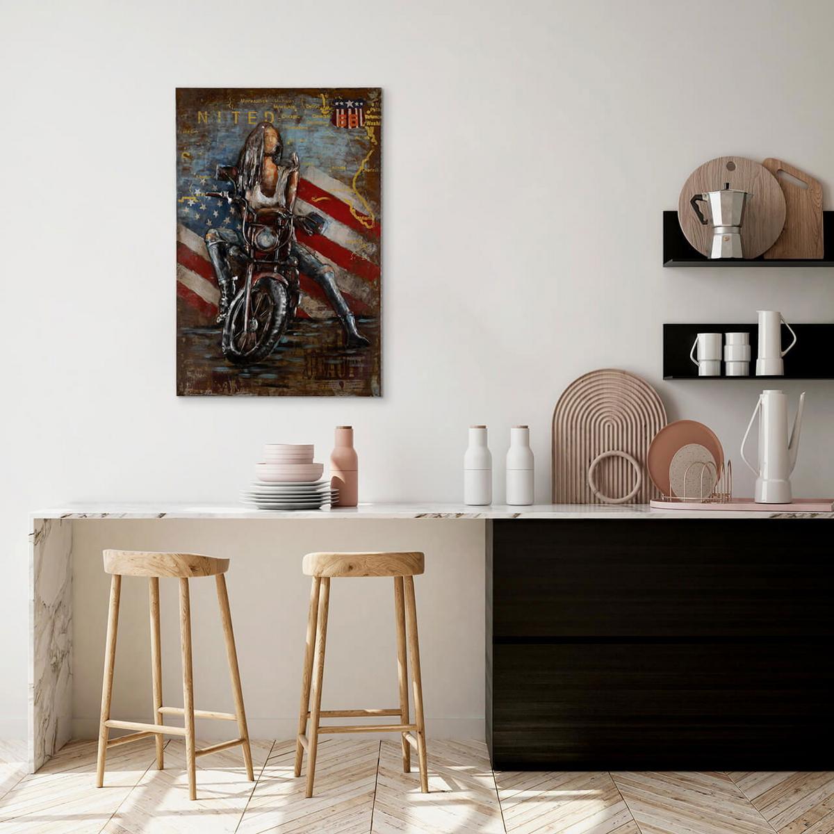 METALLBILD Bunt 60/90 cm - Multicolor, Metall (4/90cm) - KUNSTLOFT