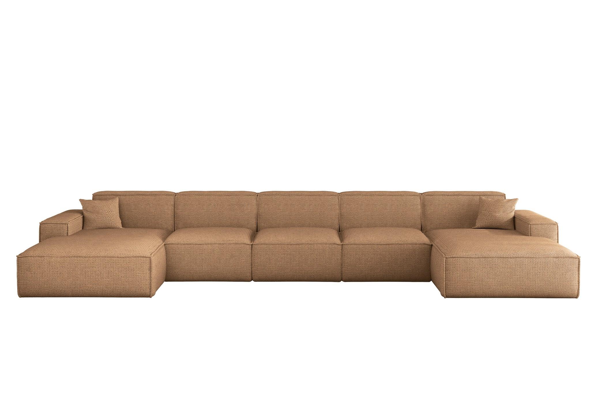 WOHNLANDSCHAFT Celes Premium Xl Artico - Rotbraun, Holzwerkstoff/Textil (462/73/165cm) - Fun Möbel