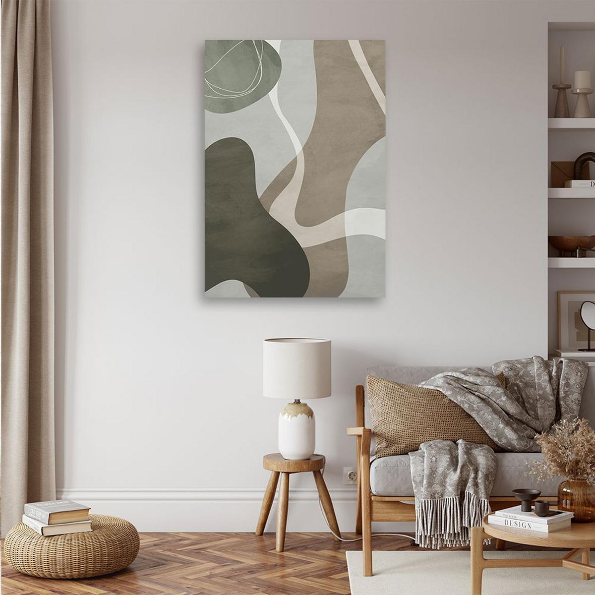 KUNSTDRUCK Grau 40/60 cm - Grau, Textil (40/60cm) - KUNSTLOFT