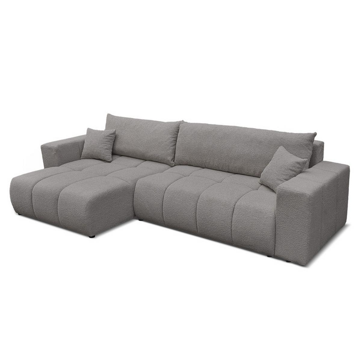 ECKSOFA OFI mit Schlaffunktion und Bettkasten Dunkelgrau - Dunkelgrau, Holzwerkstoff/Kunststoff (278/145cm) - Idohome