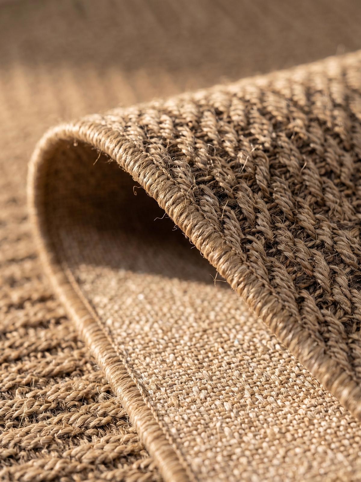 TEPPICH Outdoor ARLBERG in Beige, in Jute-Optik, aus Polypropylen, Ø 80 cm - Beige, Textil (80/80cm) - KADIMA DESIGN