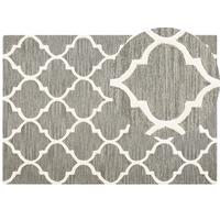KURZFLOR-TEPPICH Yalova 230/160 cm - Grau, Textil (160/230cm) - Beliani