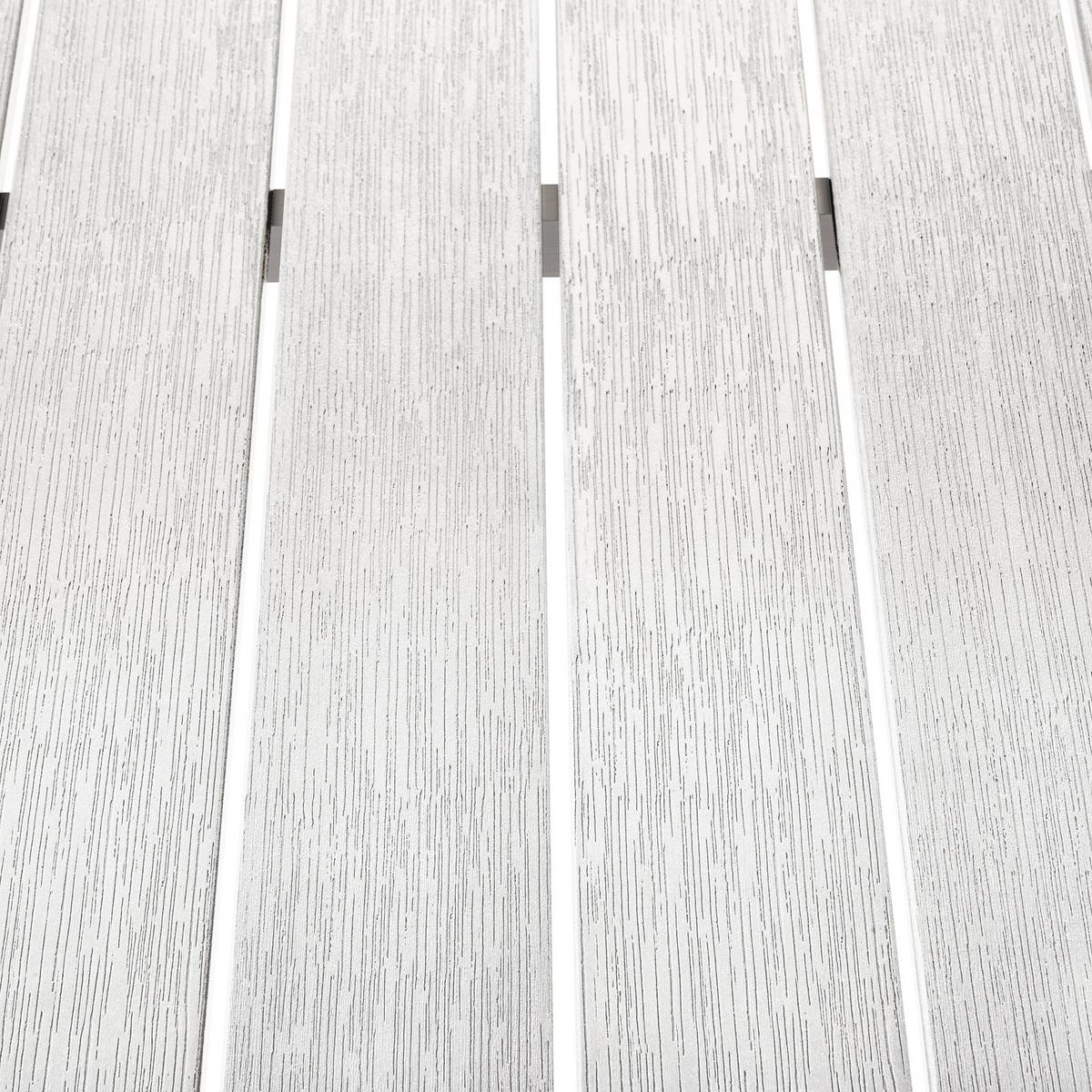 GARTENSTUHL 6er-Set Kunstholz weiß Vernio - Weiß, Kunststoff (54/88/57cm) - Beliani