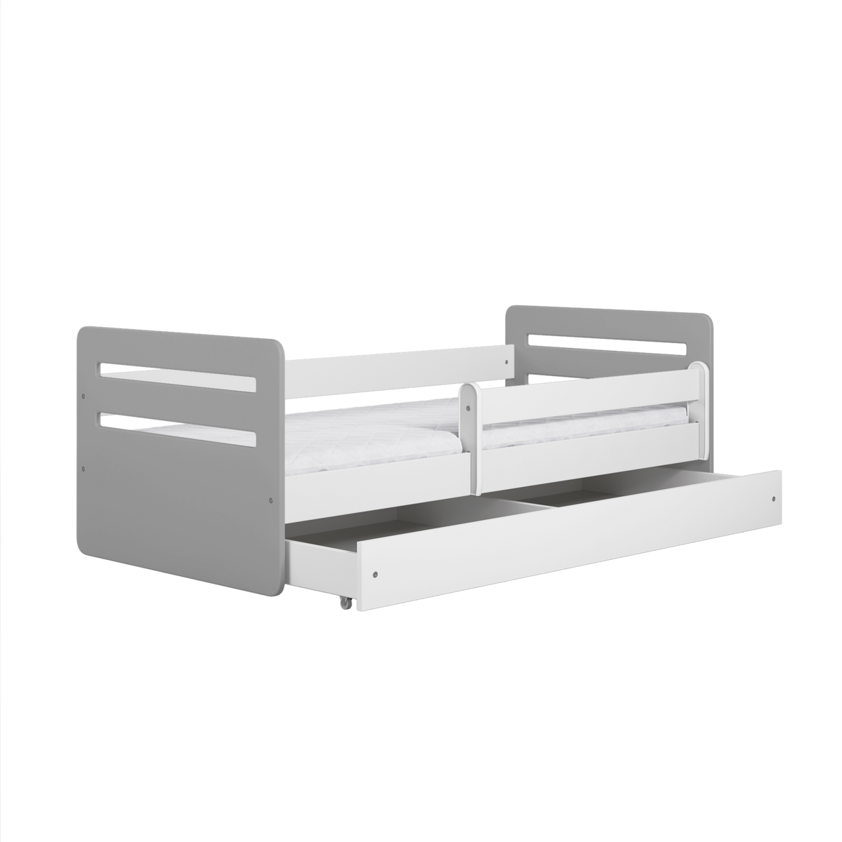 KINDERBETT Tomi MIX mit Schublade ohne Matratze Grau 90/65/144 - Grau, Holzwerkstoff (80/140cm) - RAUMHIRSCH FURNITURE
