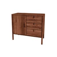 KOMMODE INA Wildeiche - Dunkelbraun, Holz (97/84/46cm) - byoak