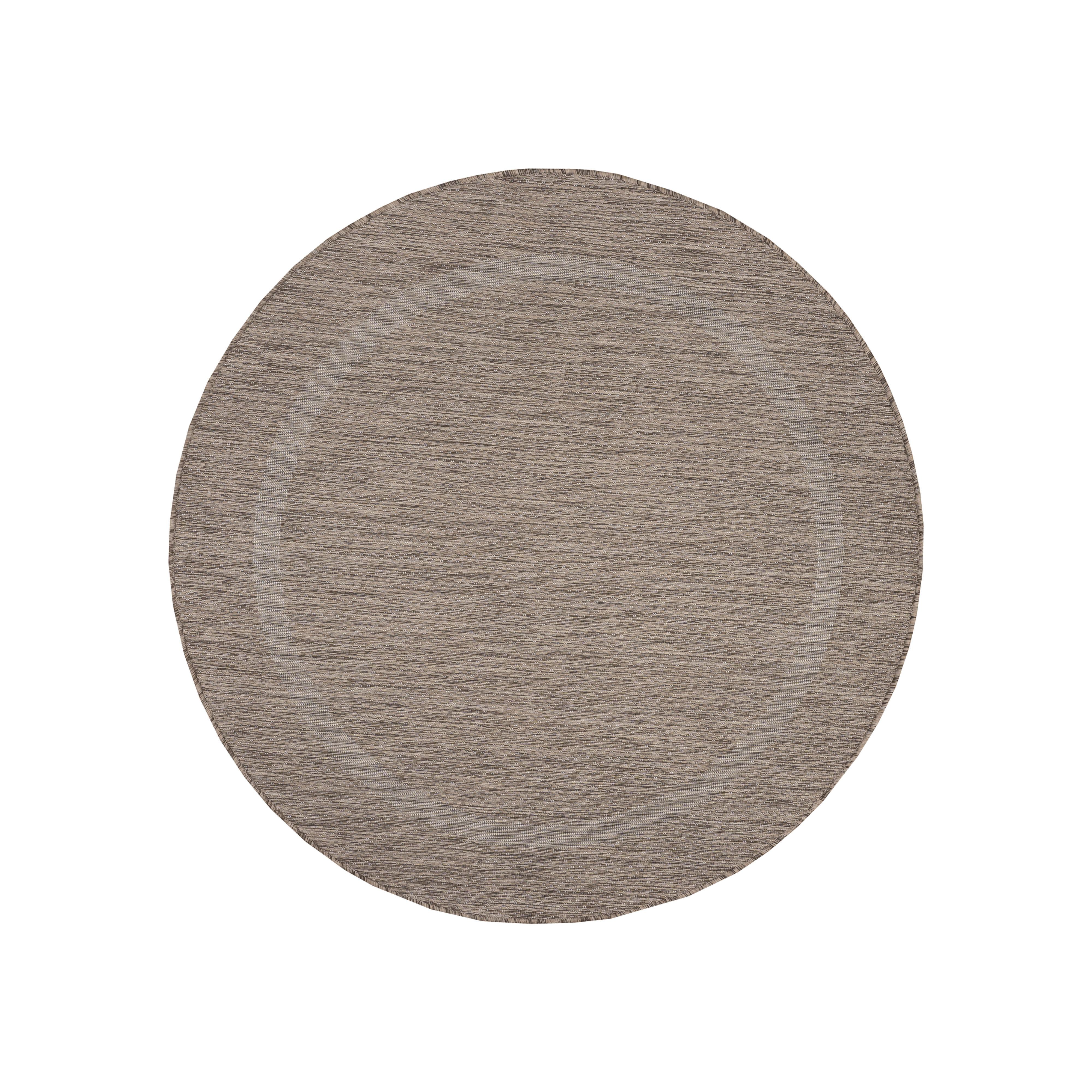 TEPPICH Outdoor ALSTER in Braun, einfarbig, Ø 200 cm - Braun, Textil (200/200cm) - KADIMA DESIGN