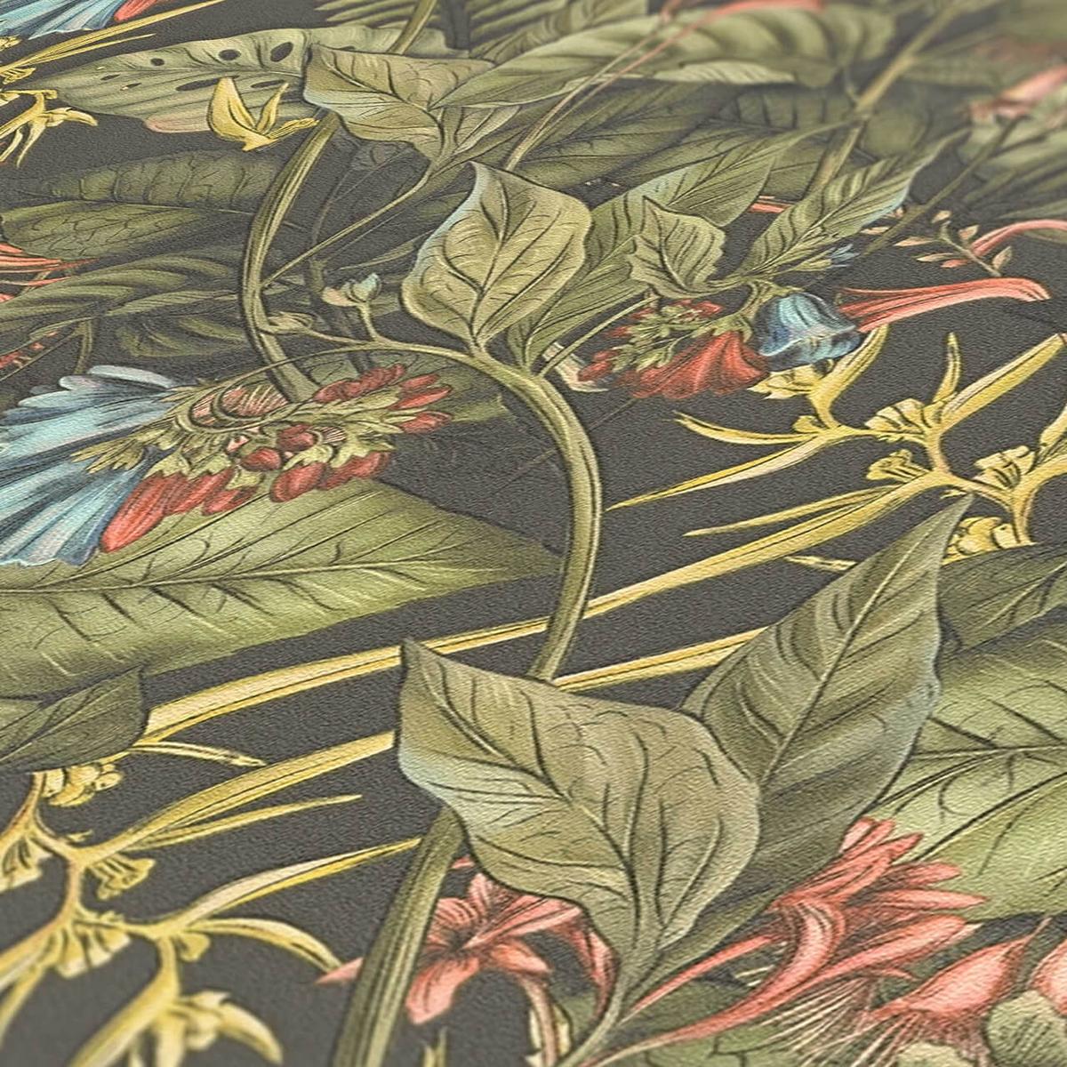 VLIESTAPETE Bunt 53/1005 cm - Schwarz, Textil (53/1cm) - KUNSTLOFT