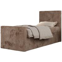 JUGENDBETT TILIO DUO 90/200 - Braun Cord - H3 - Rechts Seite - Braun, Textil (90/200cm) - MKS