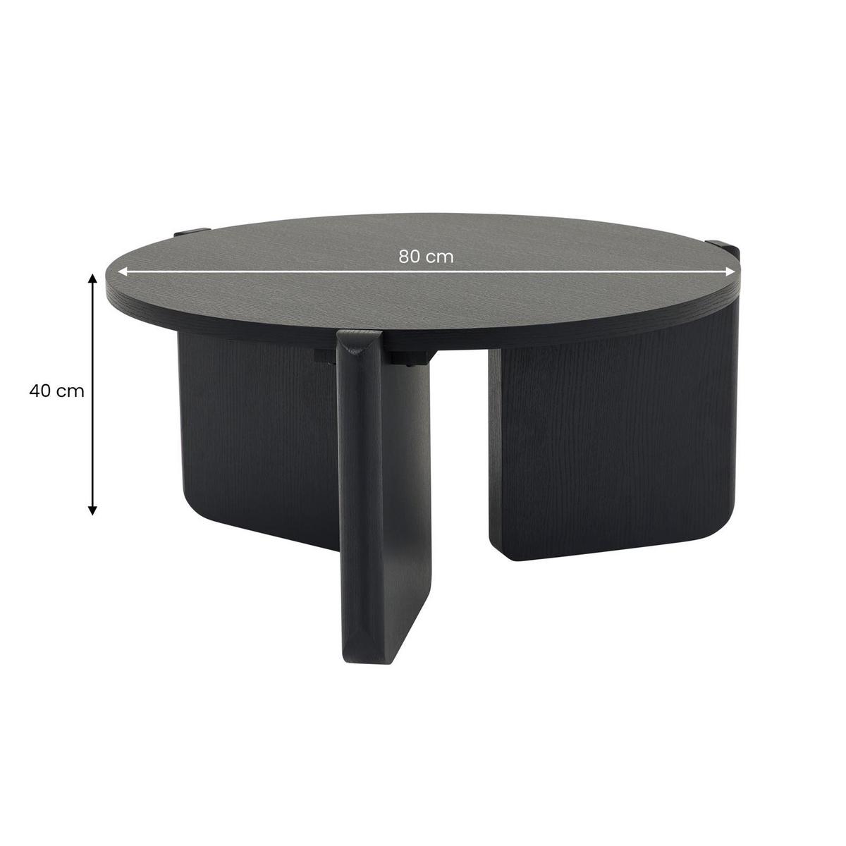 COUCHTISCH KALI schwarz - Schwarz, Holzwerkstoff (80/80/40cm) - IDIMEX