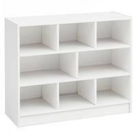 BÜCHERREGAL – Holz, melaminbeschichtet, mit Stauraum, modern - Weiß, Holz (80/69/30cm) - KADIMA DESIGN