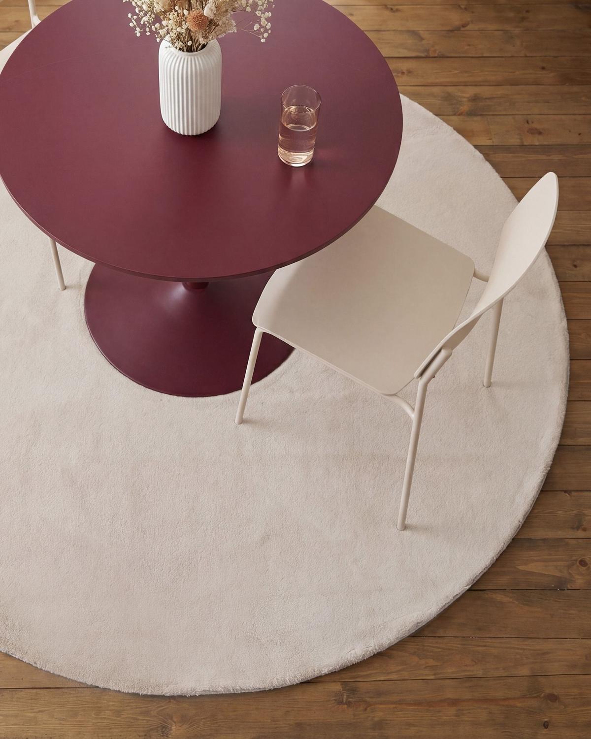 TEPPICH Hellbeige 160 cm Vantira - Beige, Kunststoff (160/160cm) - Beliani