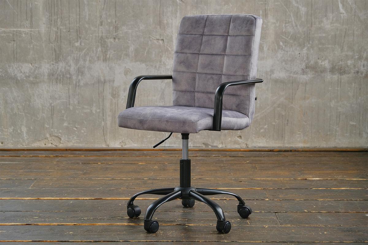BÜROSTUHL MERLE Silber Velvet - Silberfarben, Textil (52/86/52cm) - KAWOLA