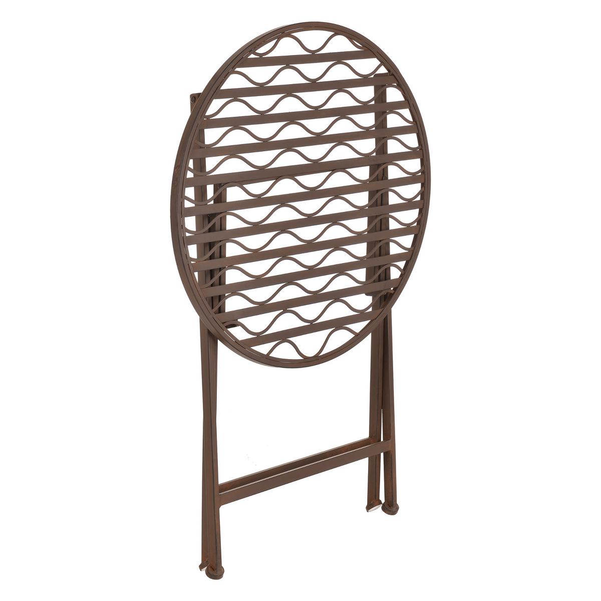 BISTROSET 3 TLG. Biella - Braun, Metall - [en.casa]